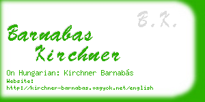 barnabas kirchner business card