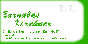 barnabas kirchner business card